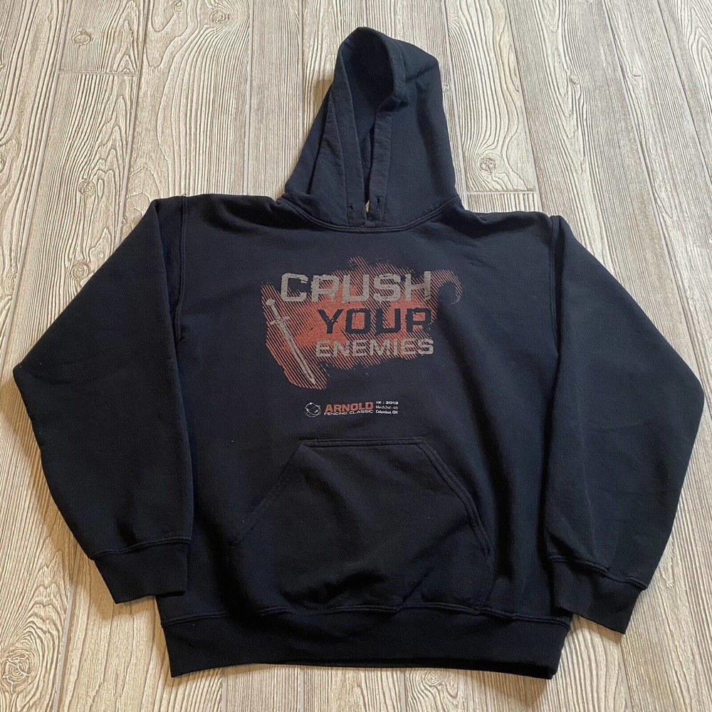 Arnold Classic 2012 Fencing Hoodie Mens S Black Two Sided Gildan Columbus OH